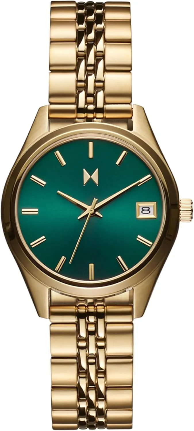 MVMT Rise Women's 3 Hand Quartz Watch, Stainless Steel Link Bracelet Water Resistant up to 5ATM/50 Meters - Premium Minimalist Vintage Watch - 30mm
