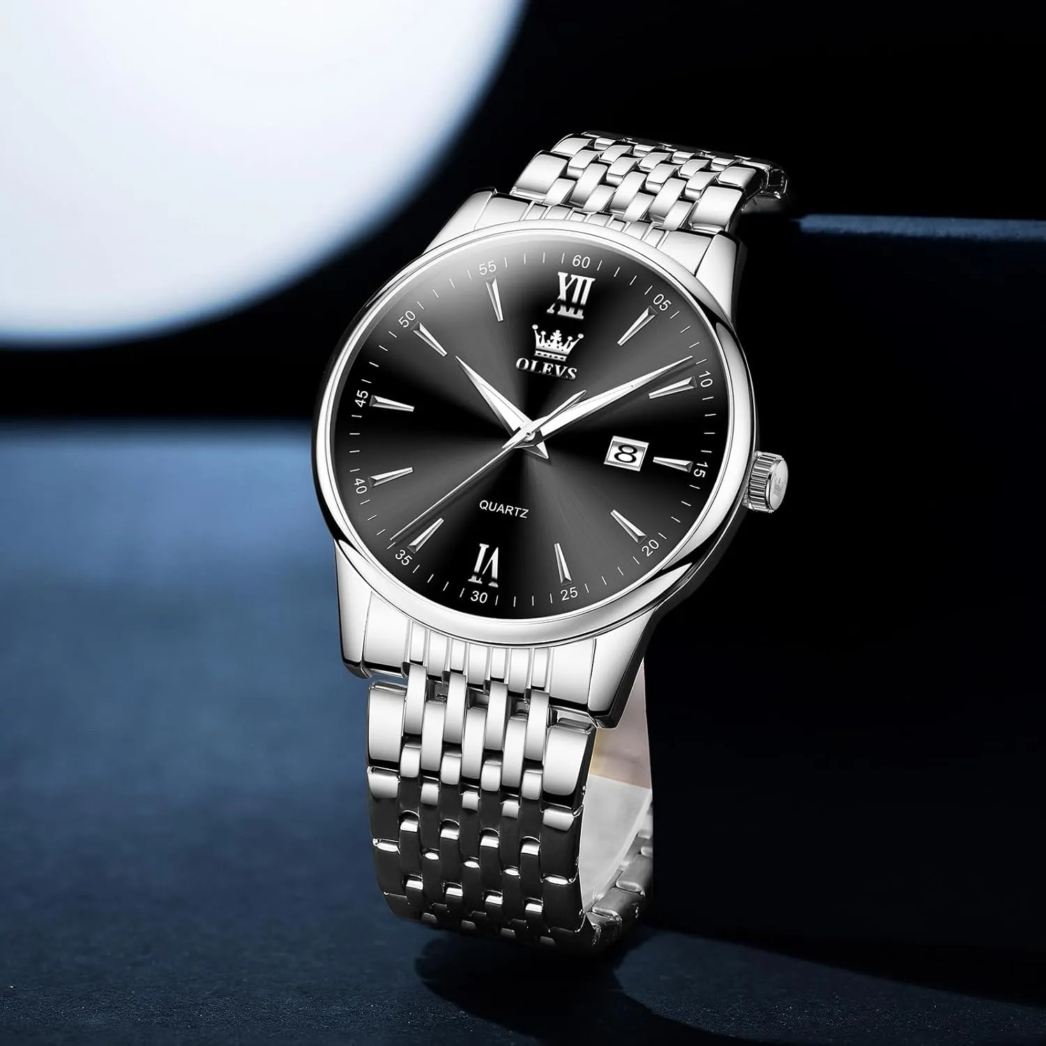 OLEVS Mens WatchesBig Dial Watches for MenDay Date Watches MenMens Waterproof WatchesMens Stainless Steel WatchesAnalog Quartz Men's WatchesRelojes para Hombre