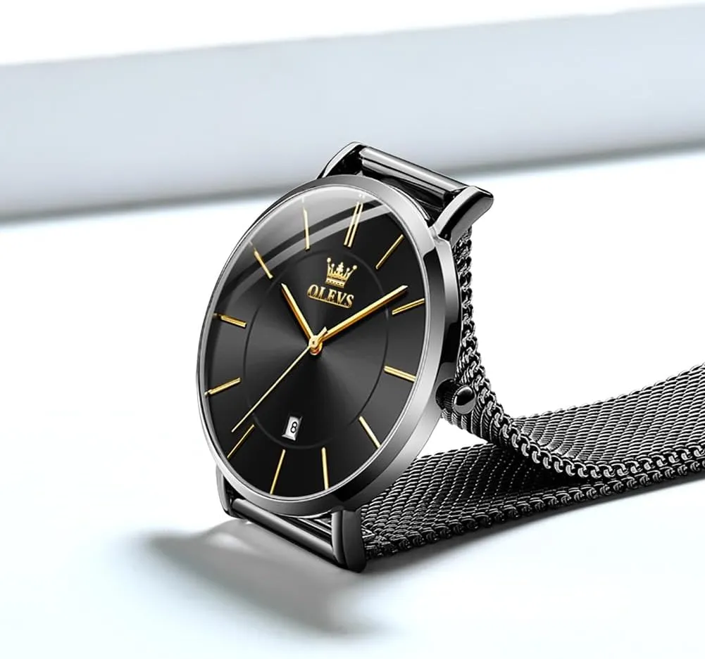 OLEVS Womens Watch Elegant Dress Diamond Female Watches for Ladies Analog Quartz Leather Waterproof Quicksand Large Face Wristwatch