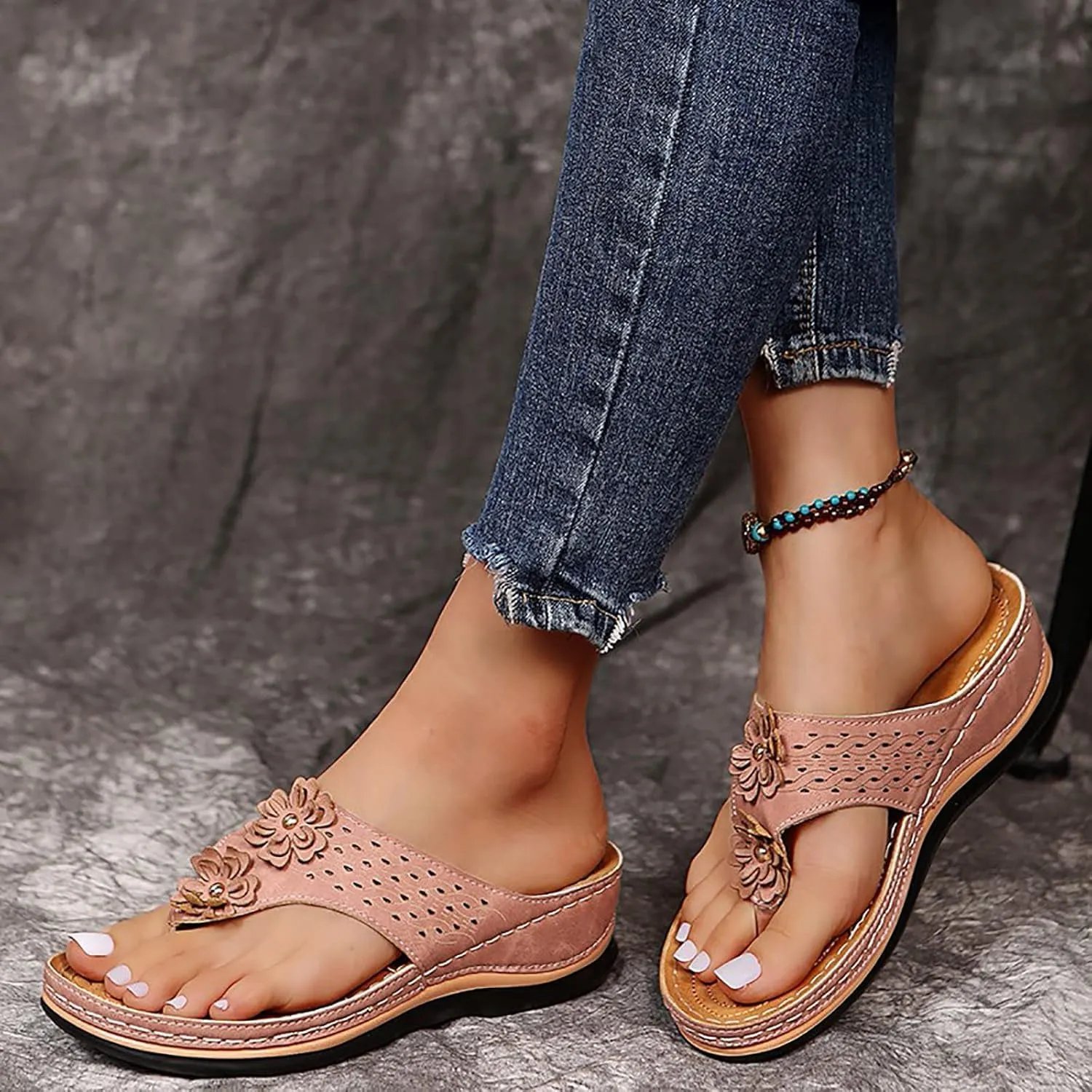 Orthopedic Sandals For Women Summer Sandals for Women 2025 Womens Walking Sandals With Arch Support Walking Wedge Sandals for Women Dressy Summer Shoes for Women