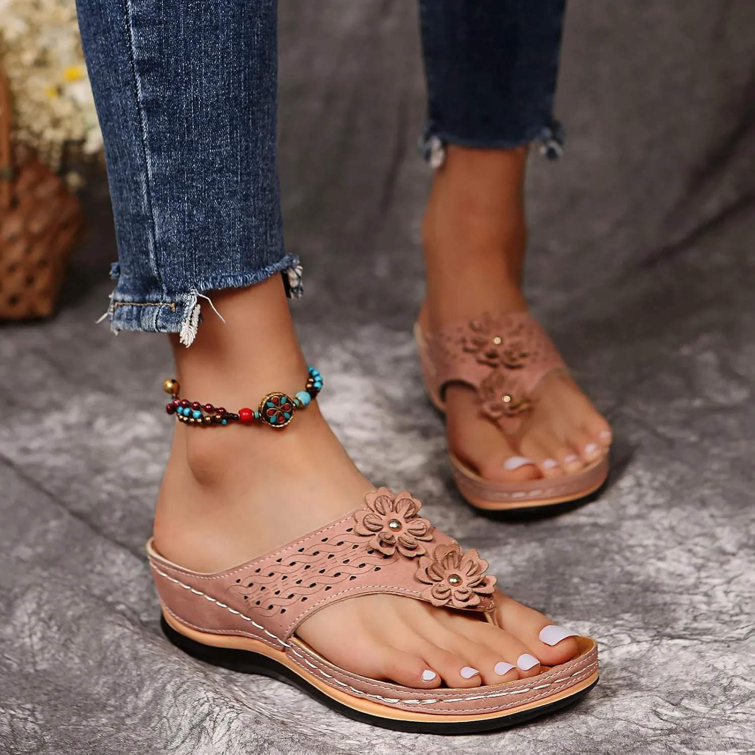 Orthopedic Sandals For Women Summer Sandals for Women 2025 Womens Walking Sandals With Arch Support Walking Wedge Sandals for Women Dressy Summer Shoes for Women