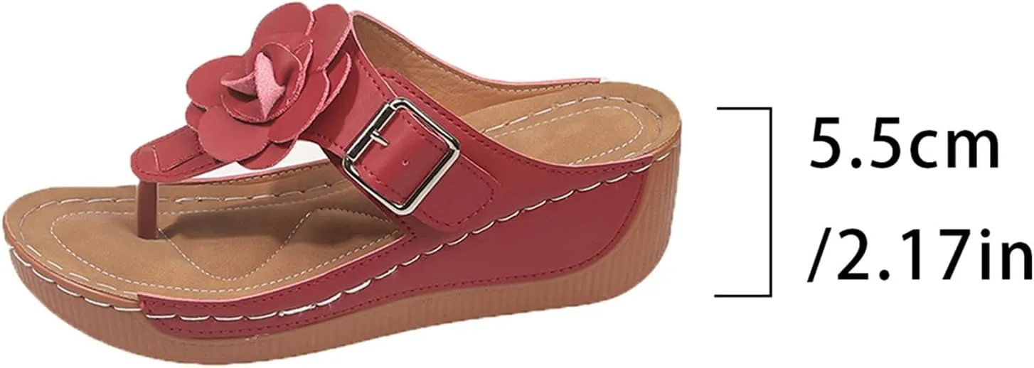 Orthopedic Wedge Sandals for Women Comfortable Flower Wedge Sandal Beach Dress Sandals 2025