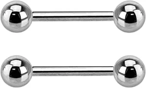 Pair of Grade 23 Solid Titanium Barbells Tongue Rings Piercing 14g 22 mm Body Unique Jewelry Delicate Design Piercing Steel Surgical For Women