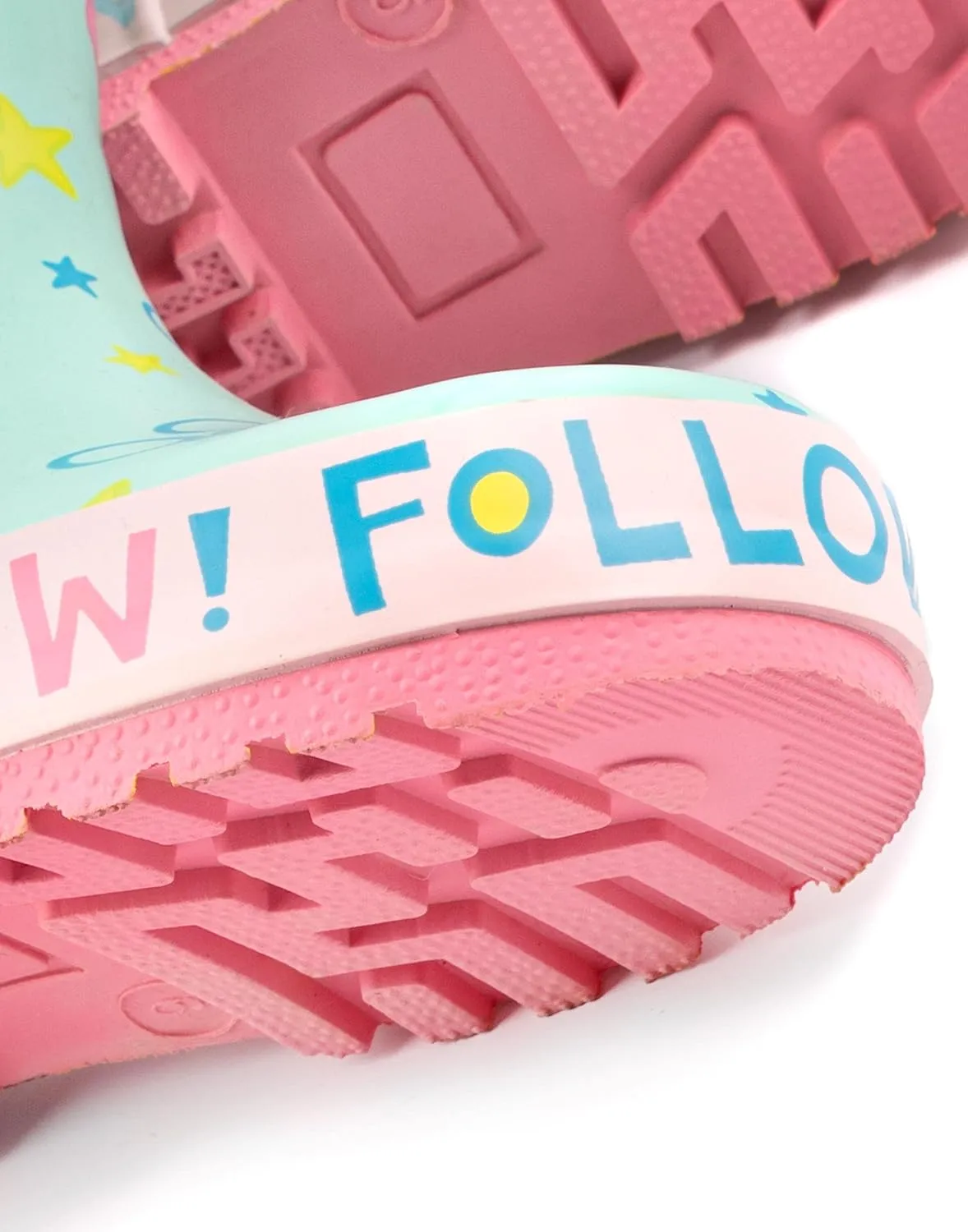 Paw Patrol Girls Wellys | Skye & Everest Follow Your Rainbow Multicoloured Rain Wellington Boots for Kids
