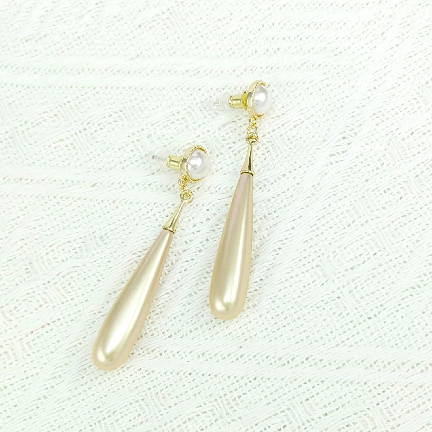 Pearl Dangle Earrings for Women White Champagne Imitation Dangling Earrings Simulated Pearl Drop Earring Nickel Free Fashion Gift Jewelry