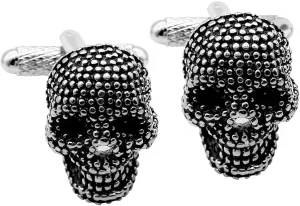 Personalized Skull Cufflinks for Men Cuff links Mens Gemelos Para Camisa De Hombre Unique Cufflinks 3D Designs for Men's Shirts and Dresses Halloween Gifts