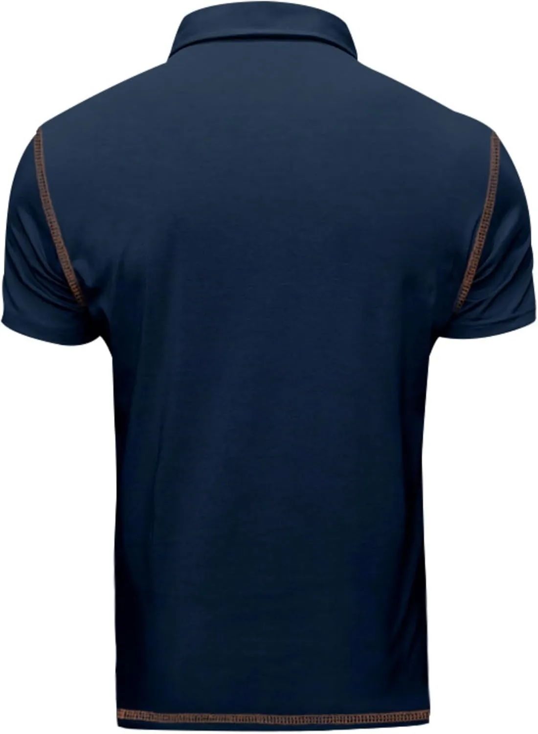 Polo Shirts Men Cotton Blend Short Sleeve Button Slim Fit Color Block Collared Patchwork Summer Tshirts with Pocket