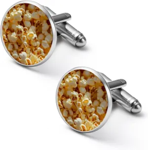 Popcorn Mens Cufflinks Classic Alloy Shirt Cuff Links Unique Jewelry Gift for Groom Father Husband Boyfriend