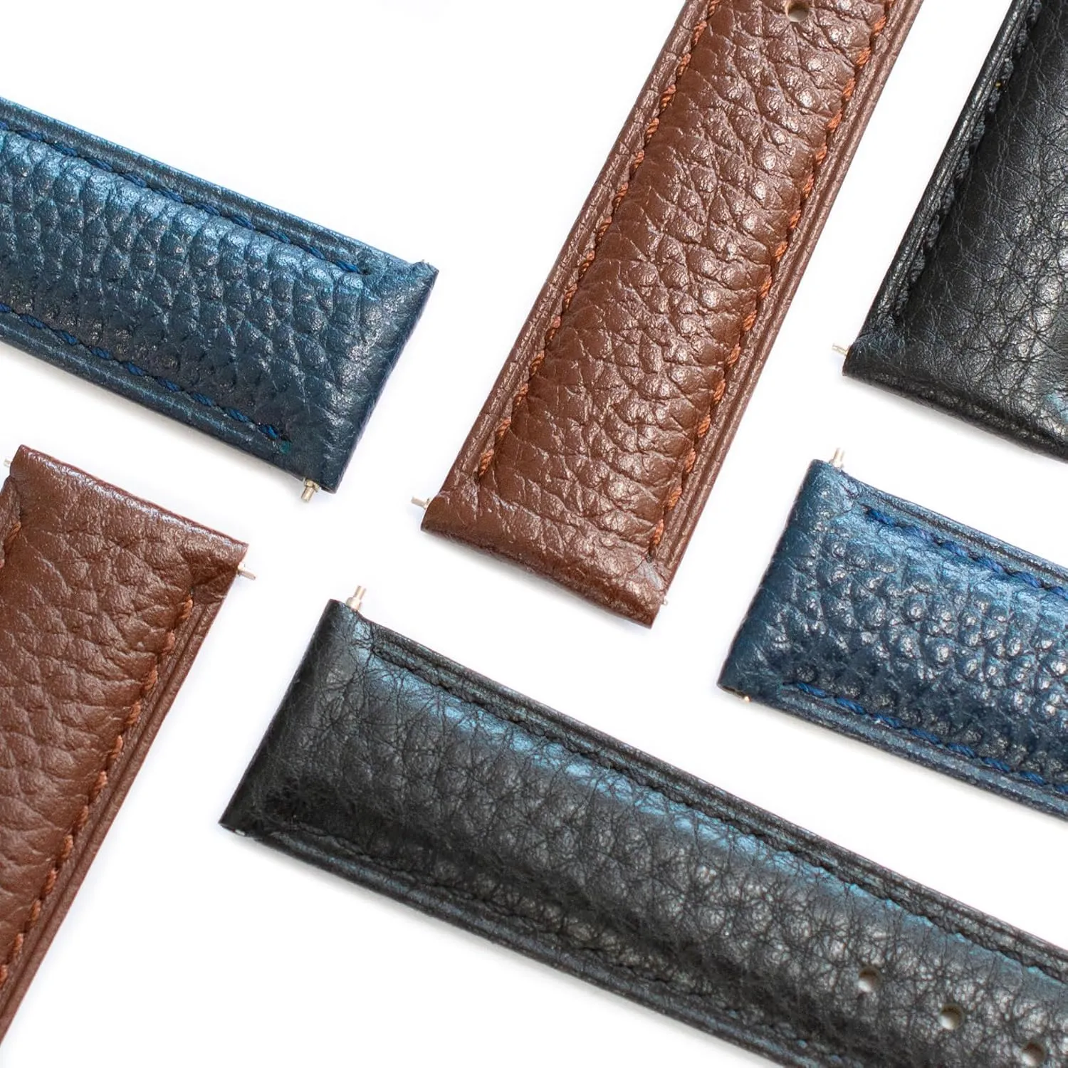 Quick Release Leather Straps For Cartier Watches With Buckle, Leather Watch Band Straps For Cartier Tank Watches - Multiple Colors