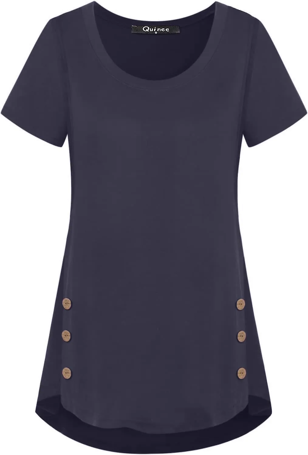 Quinee Women's Casual Button Side Nursing Tops Maternity Breastfeeding Tunic
