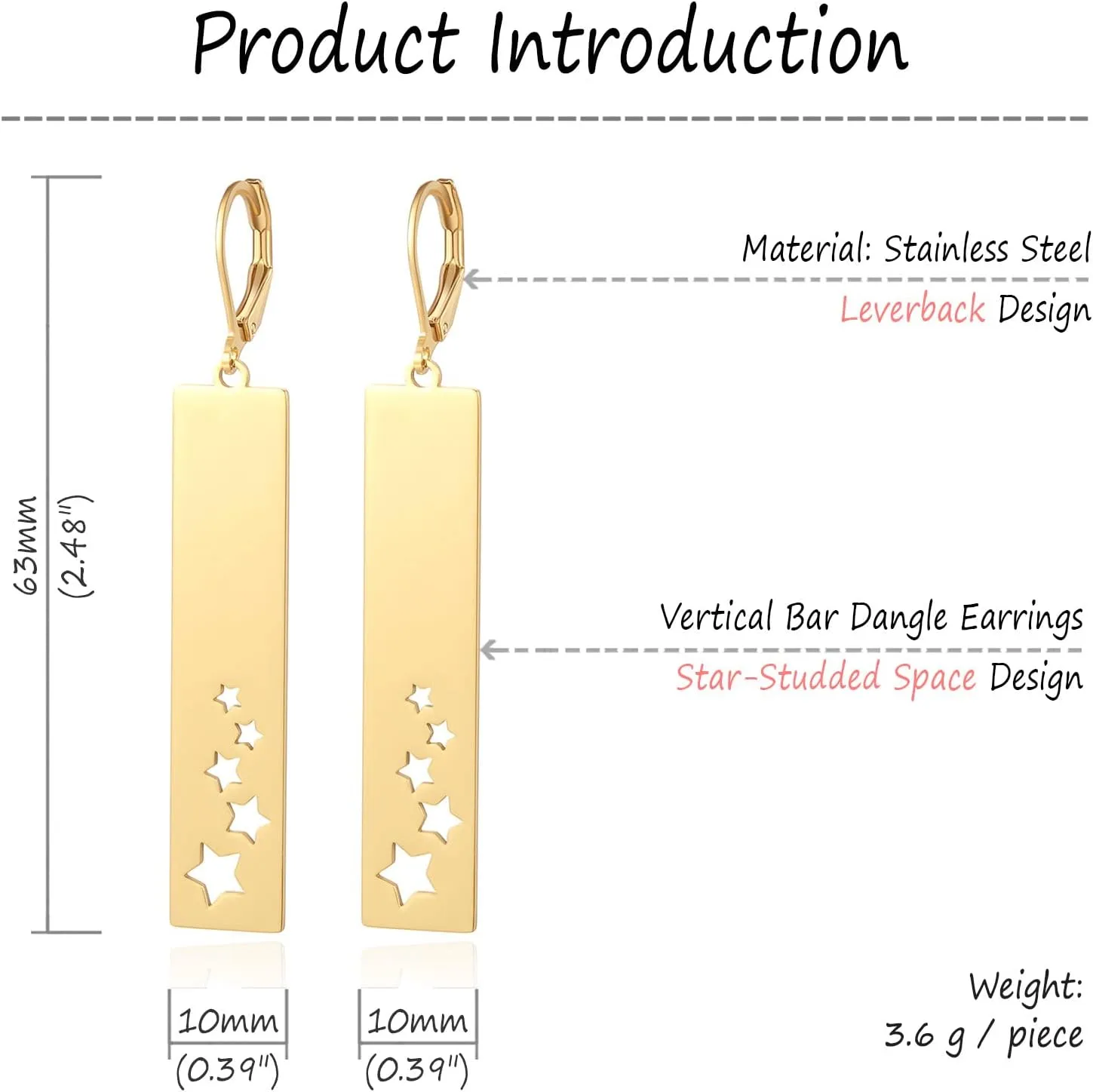 REELMAR Teardrop Earrings for Women Trendy Sun Mushroom Dangle Drop Earrings Iridescent Hollow Geometric Earings Dangling Stainless Steel Statement Jewelry
