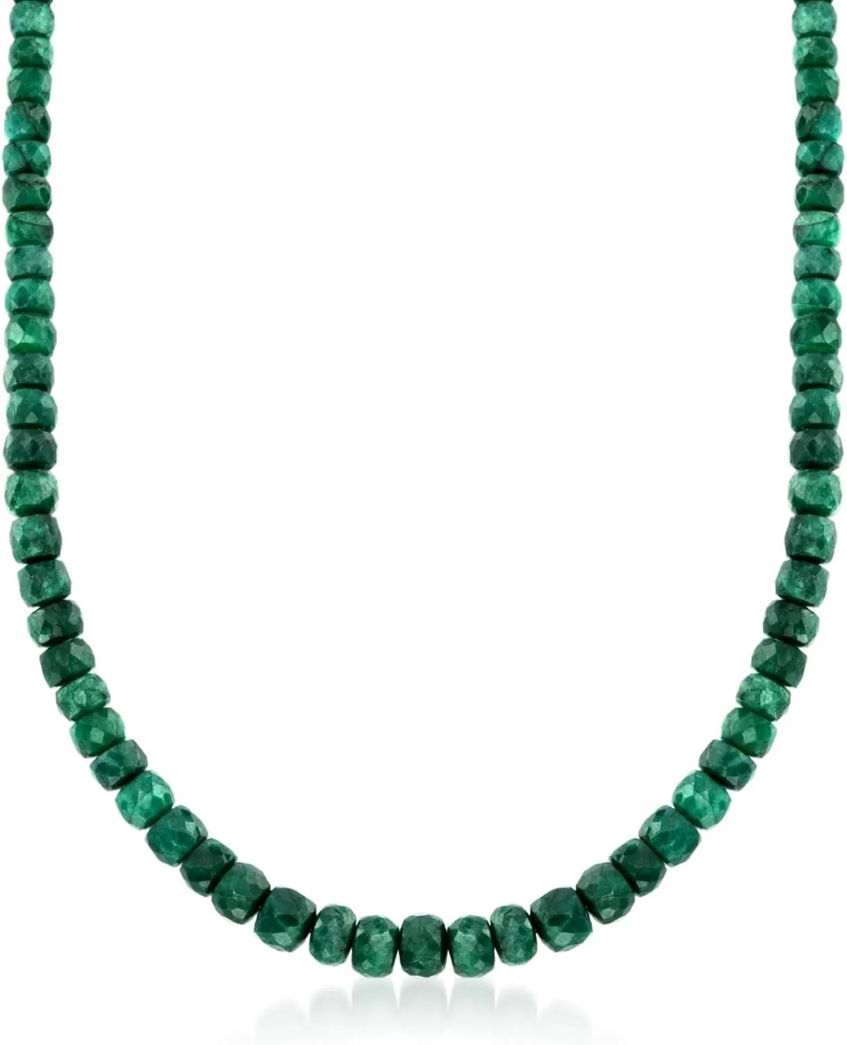Ross-Simons Beaded Gemstone Necklace with Sterling Silver 80-90 ct. tw.