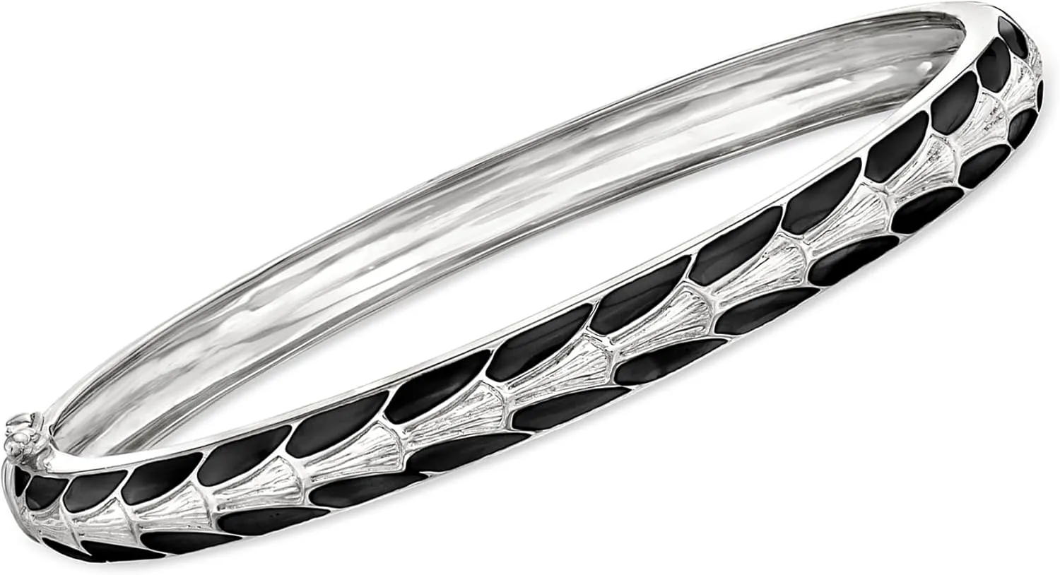 Ross-Simons "West End Stack Of 5 Bangle Bracelets in 2-Tone Sterling Silver