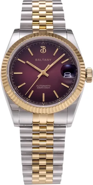 S4084 DJ Dress Watch for Men NH35 Movement Retro 36MM Automatic Wristwatch with Fluted Bezel