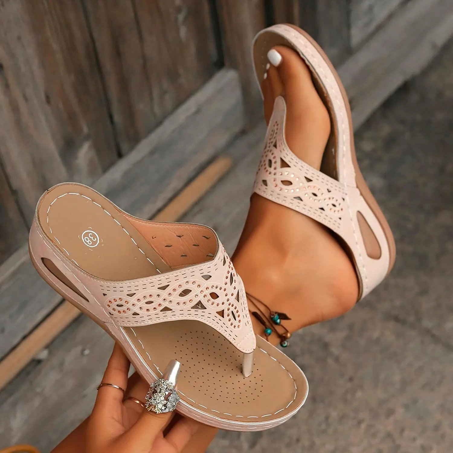 Sandals Womens Summer Orthopedic Sandals with Arch Support Platform Ladies Flat Sandals Beach Summer Shoes