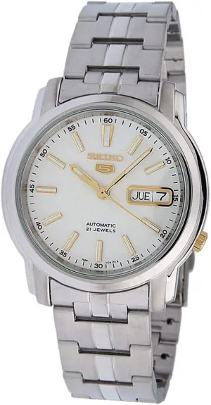 Seiko Mens Analogue Automatic Watch with Stainless Steel Strap SNKL77K1, Silver, Bracelet
