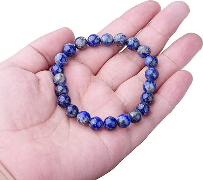 Selenite Crystal Beaded Bracelet for Men & Women  8mm Natural Gemstone Stretch Bracelet  Unisex Healing Energy Bracelet for Stress Relief, Meditation & Yoga  Gift for Christmas & Special Occasions