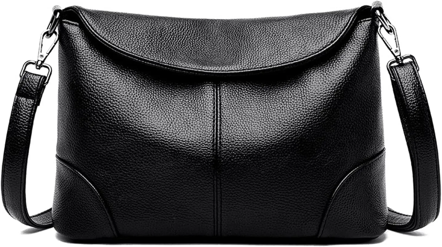 Shoulder Bags Ladies Shoulder Messenger Bag Soft PU Leather Crossbody Bags for WomenHandbag Tassel Bucket Bag(Black)