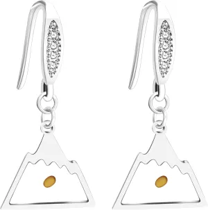 Silvery Color Faith Earrings Inlaid Cubic Zirconia & Inspirational Mustard Seed Jewelry Dangle Drop Earring Religious Gift for Women
