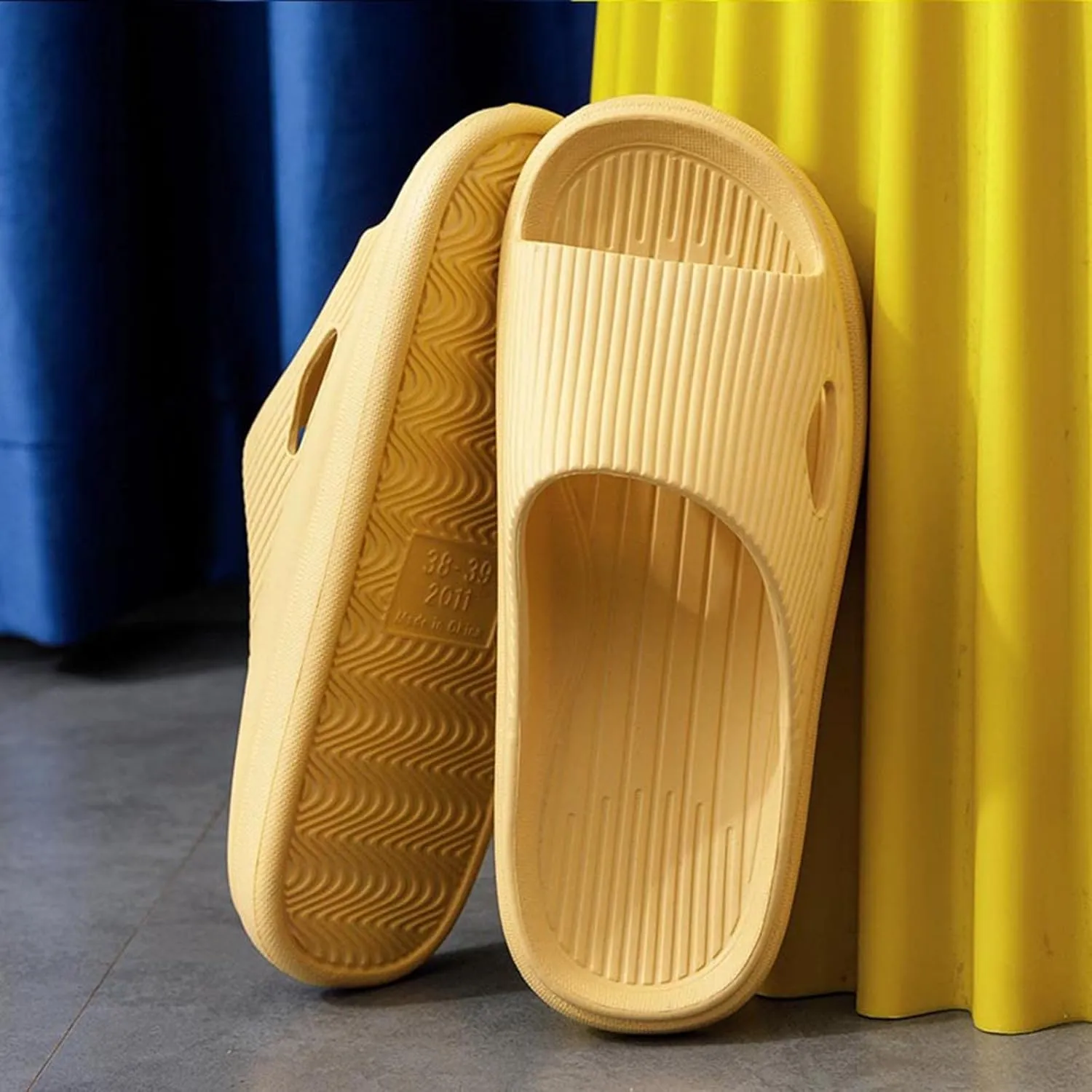 Slides for Men Shower Shoes Women Mens Slippers Womens Slides Soft Sole Quick Drying Comfortable Slippers