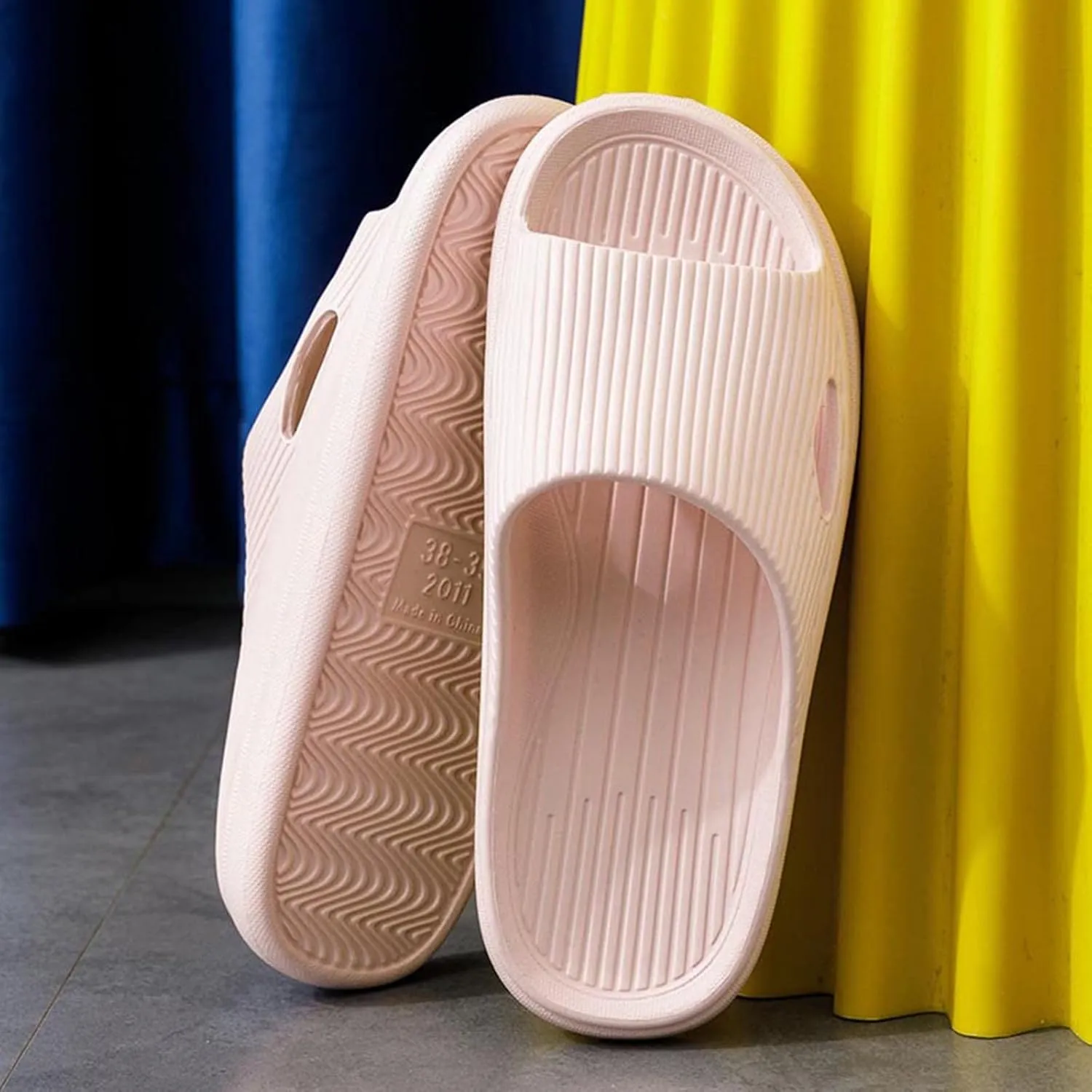 Slides for Men Shower Shoes Women Mens Slippers Womens Slides Soft Sole Quick Drying Comfortable Slippers