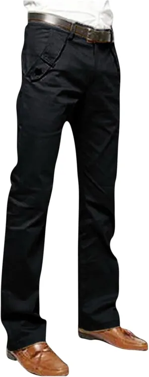 Slim Fit Pants for Men Straight Leg Business Work Bottoms Dressy Trousers Stretch Waist Comfortable Office Style