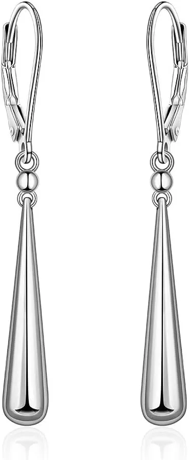 Sterling Silver Baseball Bat Bar Earrings Hypoallergenic Dangle Drop Weird Cute One Piece Earring Hooks Mini Cool Small Christmas Holiday Gift