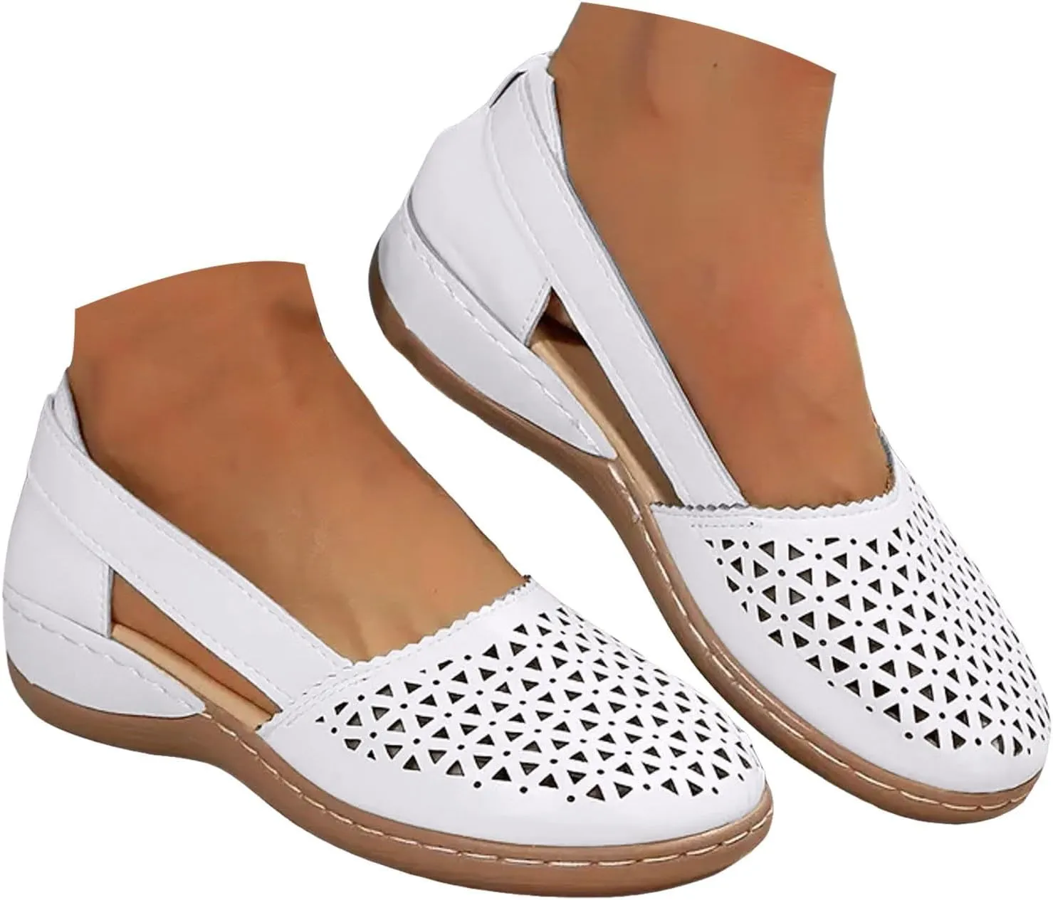 Summer Sandals for Women 2025 New Women's Orthopedic Fisherman Sandal Black Mesh Wedge Slip-Ons with Arch Support Comfortable Outdoor Walking Beach Shoes