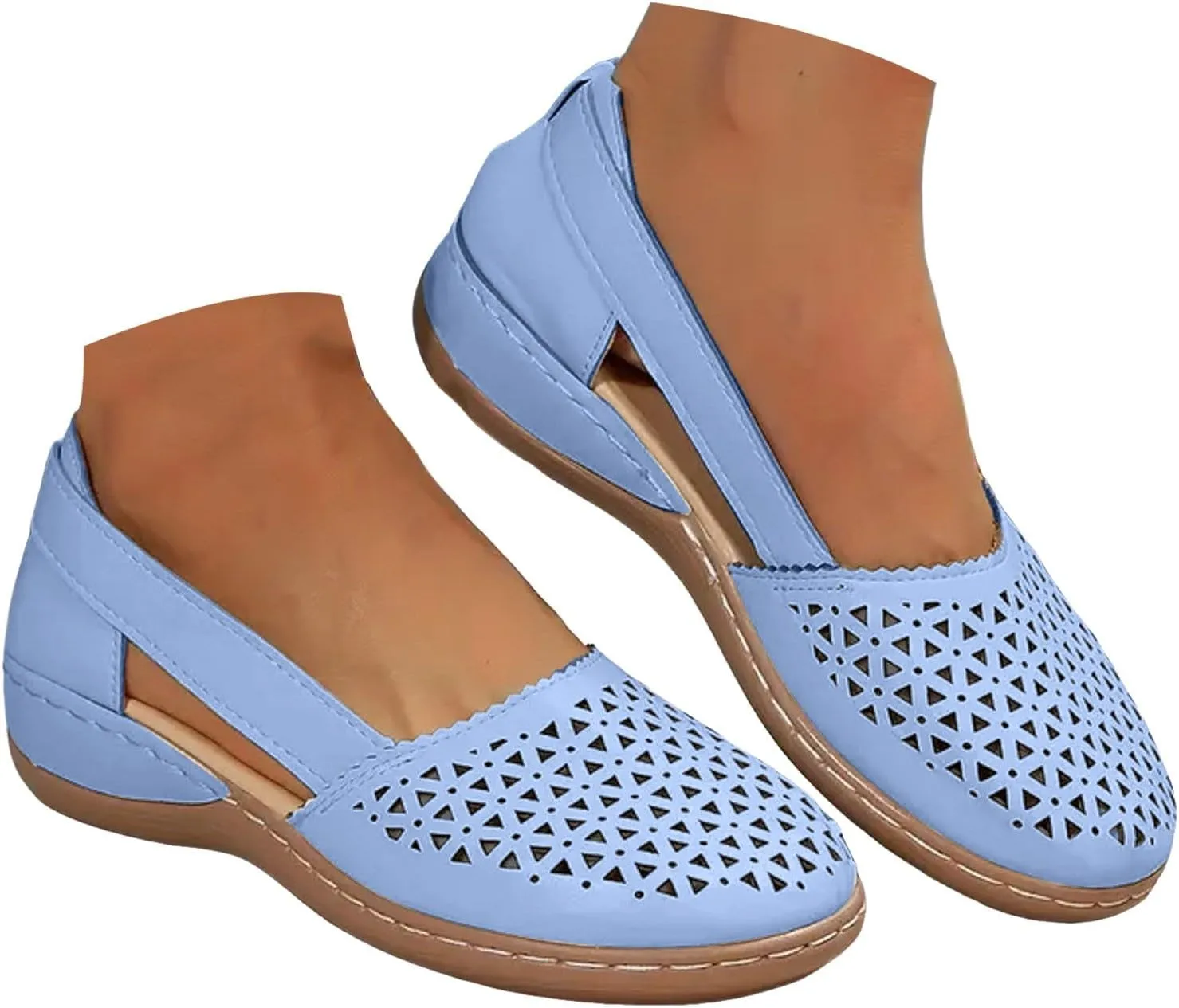 Summer Sandals for Women 2025 New Women's Orthopedic Fisherman Sandal Black Mesh Wedge Slip-Ons with Arch Support Comfortable Outdoor Walking Beach Shoes