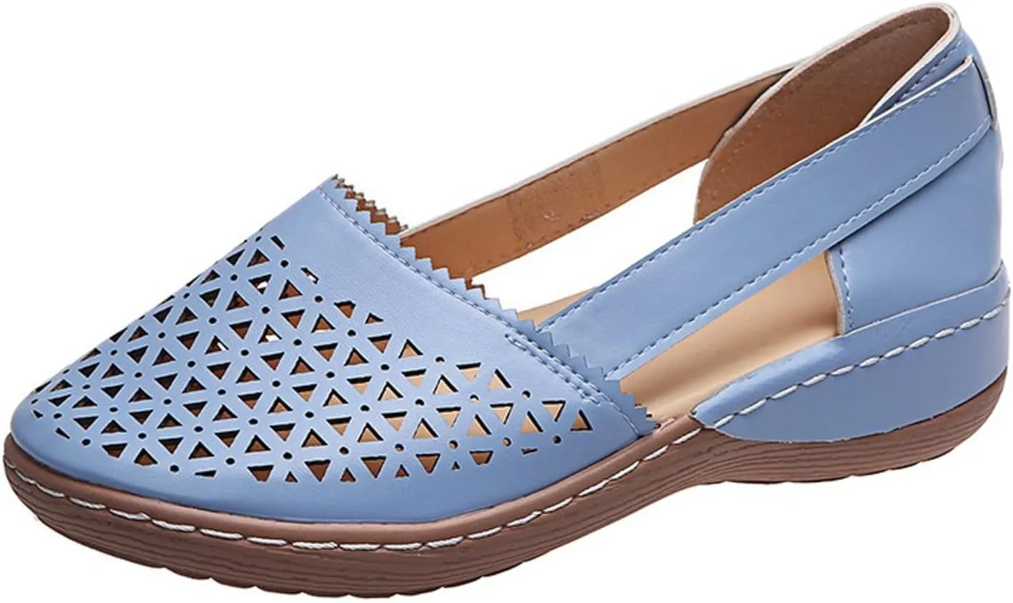 Summer Sandals for Women 2025 New Women's Orthopedic Fisherman Sandal Black Mesh Wedge Slip-Ons with Arch Support Comfortable Outdoor Walking Beach Shoes