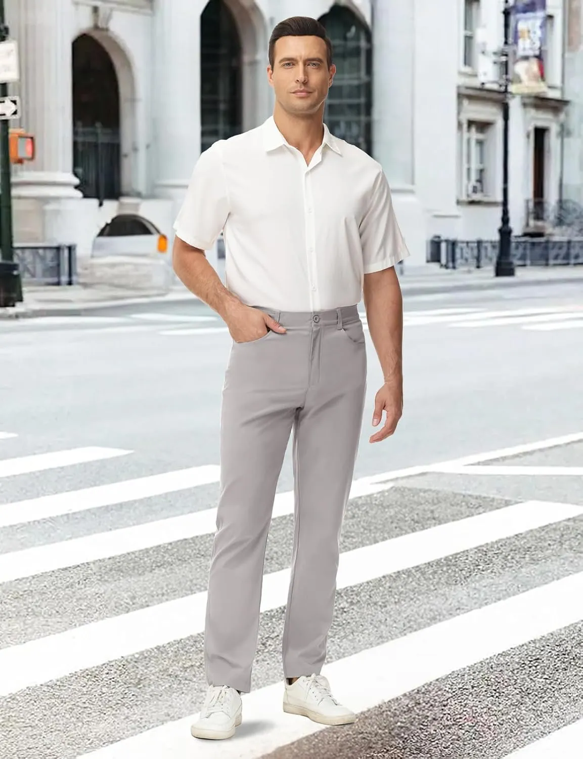 TBMPOY Men's Golf Pants Classic Fit Dress Work Pants Lightweight Comfortable Business Casual Pants with 5 Pockets