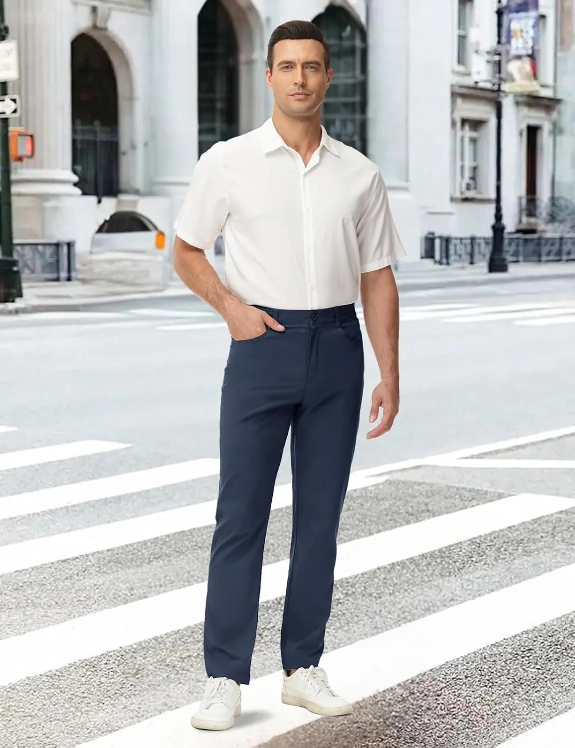 TBMPOY Men's Golf Pants Classic Fit Dress Work Pants Lightweight Comfortable Business Casual Pants with 5 Pockets
