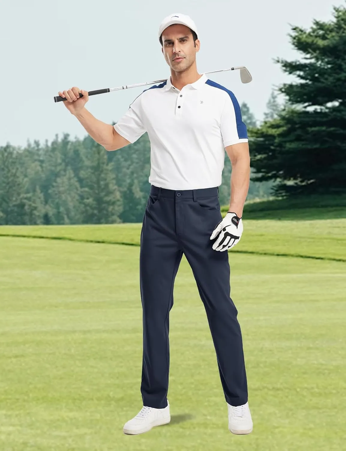 TBMPOY Men's Golf Pants Classic Fit Dress Work Pants Lightweight Comfortable Business Casual Pants with 5 Pockets