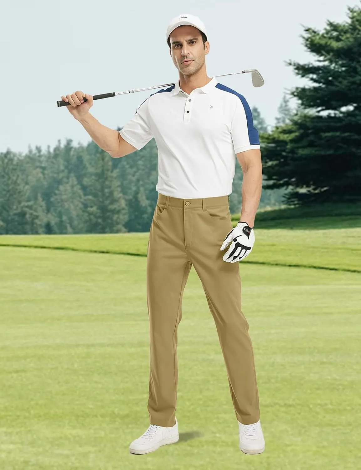 TBMPOY Men's Golf Pants Classic Fit Dress Work Pants Lightweight Comfortable Business Casual Pants with 5 Pockets