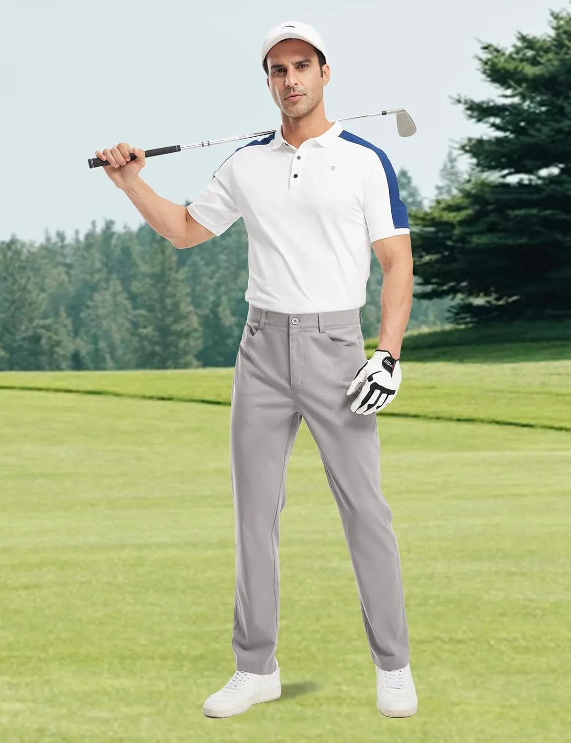 TBMPOY Men's Golf Pants Classic Fit Dress Work Pants Lightweight Comfortable Business Casual Pants with 5 Pockets