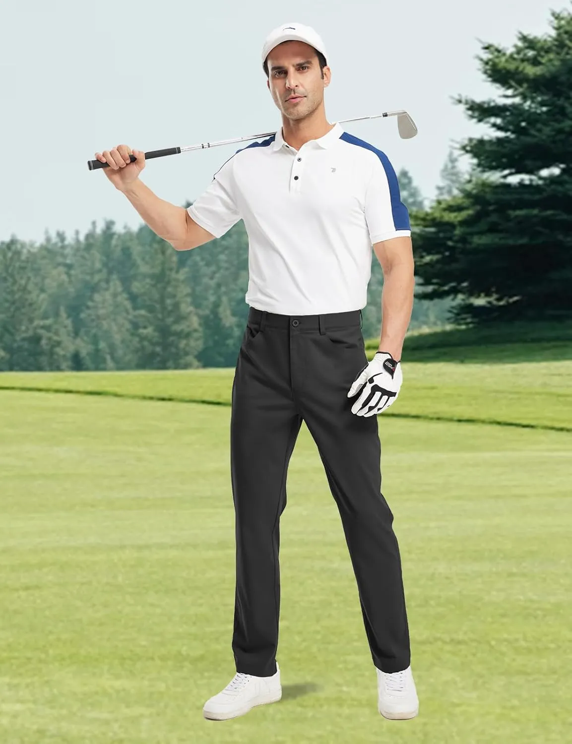 TBMPOY Men's Golf Pants Classic Fit Dress Work Pants Lightweight Comfortable Business Casual Pants with 5 Pockets