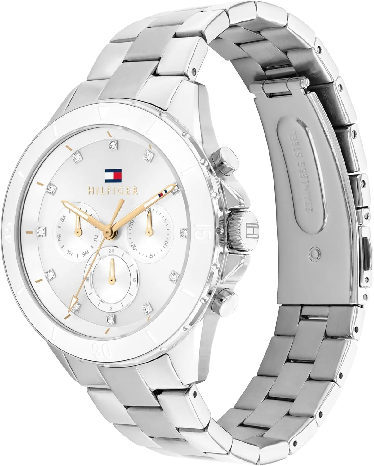Tommy Hilfiger Women's Quartz Multifunction Watch - Stainless Steel Wristwatch - 5ATM/50 Meters Water Resistance - Premium Fashion, Bold and Elegant - Gift for Her - 40mm