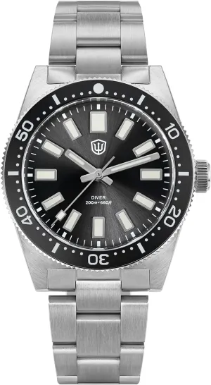 watchdives VH31 Quartz Watches, WD1965 62MAS Dive Watch 38mm Domed Sapphire Crystal Luxury Wristwatch 200M Waterproof Watches