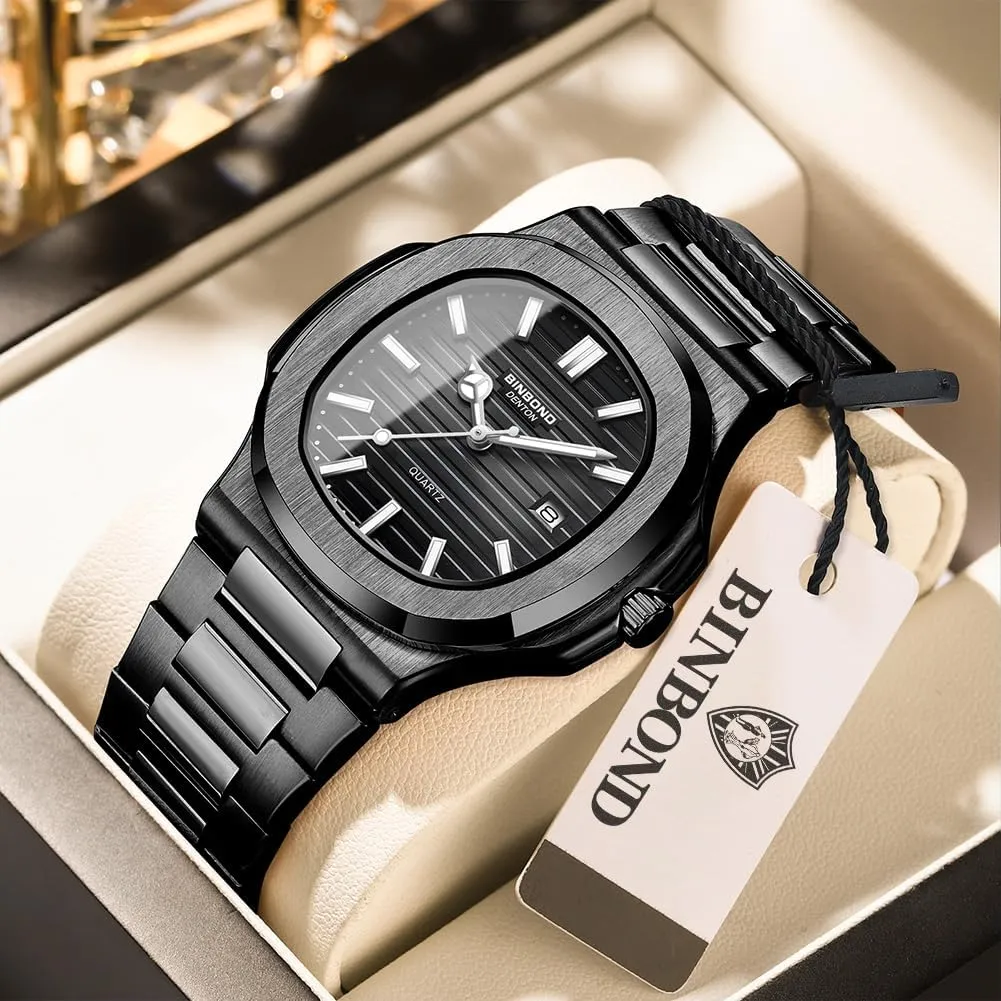 Watches for Men Stainless Steel Classic Business Dress with Date Casual Luxury Mens Wrist Watch Waterproof Luminous