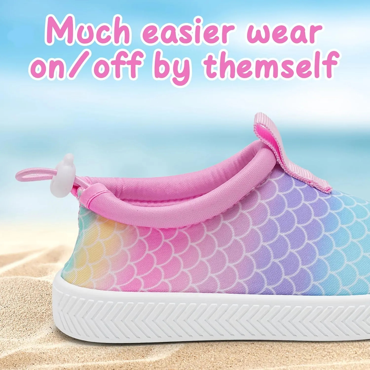 WateLves Toddler Water Shoes Kids Boys and Girls Quick Dry Water Sneakers Slip On Aqua Swim Shoes for Beach Daily Walking