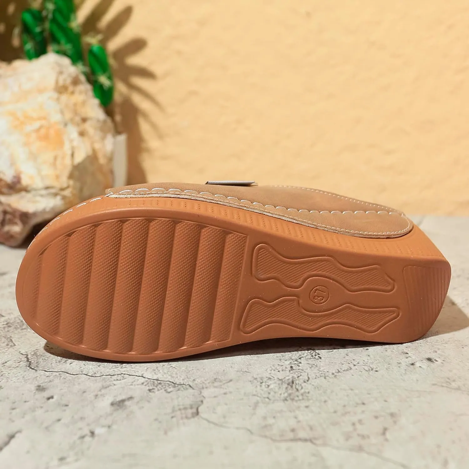 Wedge Sandals for Women Open Toe Vacation Slippers with Arch Support Breathable Orthopedic Walking Footwear