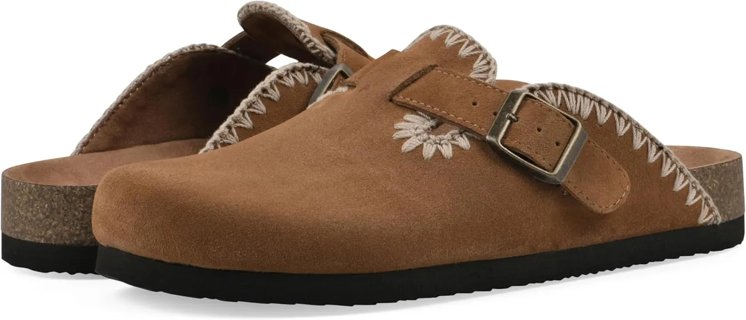 WHITE MOUNTAIN Women's Bendees Contrast-Stitched Signature Comfort-Molded Footbed Clog
