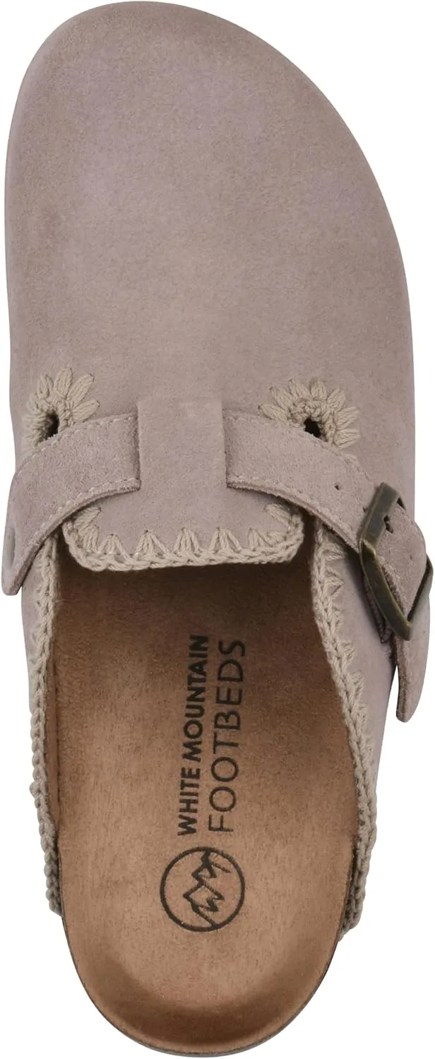 WHITE MOUNTAIN Women's Bendees Contrast-Stitched Signature Comfort-Molded Footbed Clog