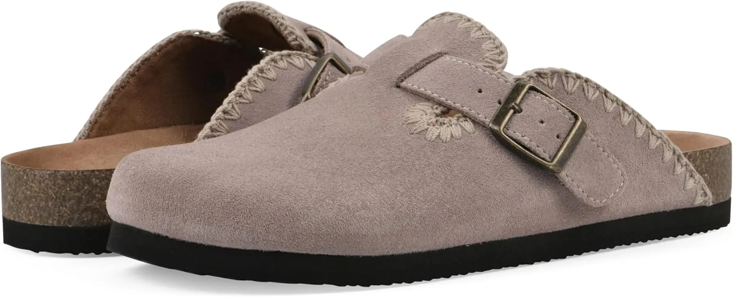 WHITE MOUNTAIN Women's Bendees Contrast-Stitched Signature Comfort-Molded Footbed Clog