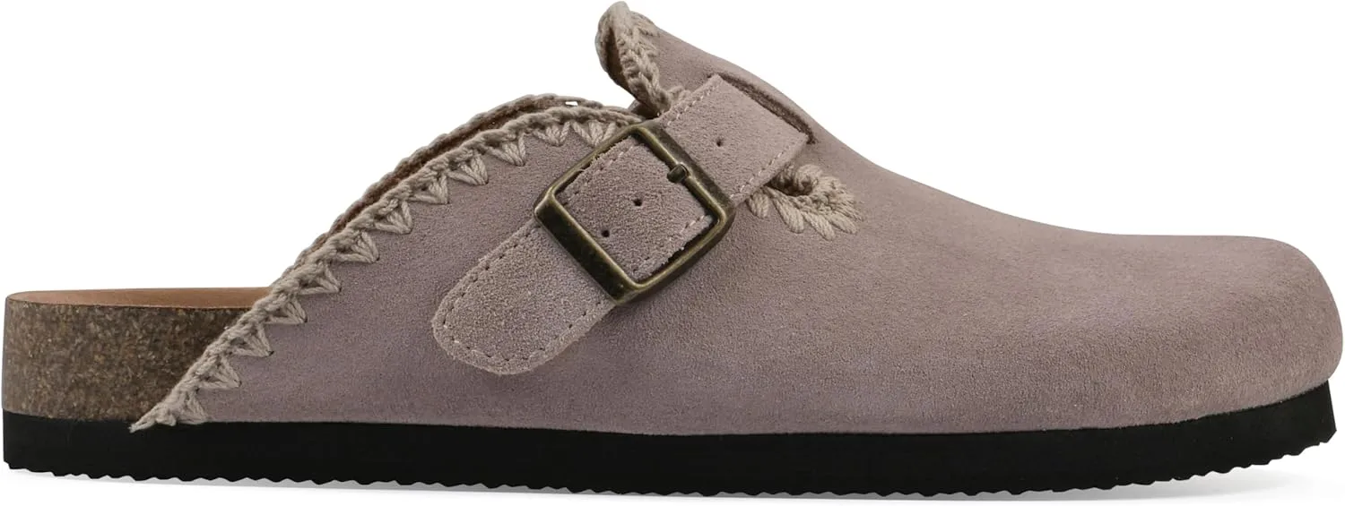 WHITE MOUNTAIN Women's Bendees Contrast-Stitched Signature Comfort-Molded Footbed Clog