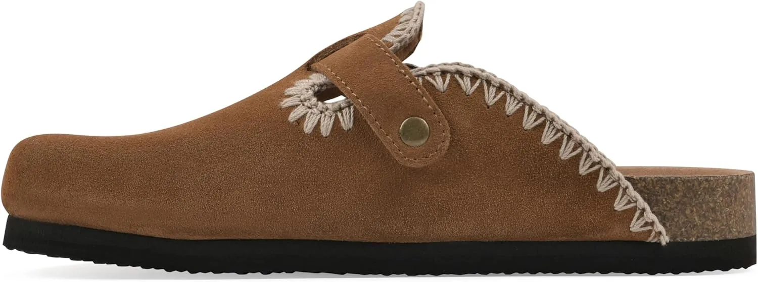 WHITE MOUNTAIN Women's Bendees Contrast-Stitched Signature Comfort-Molded Footbed Clog
