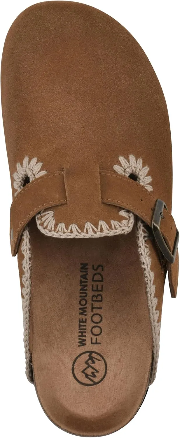 WHITE MOUNTAIN Women's Bendees Contrast-Stitched Signature Comfort-Molded Footbed Clog