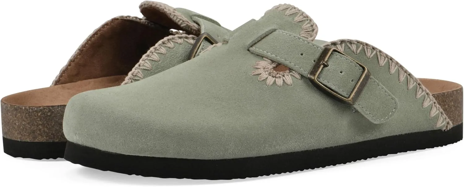 WHITE MOUNTAIN Women's Bendees Contrast-Stitched Signature Comfort-Molded Footbed Clog
