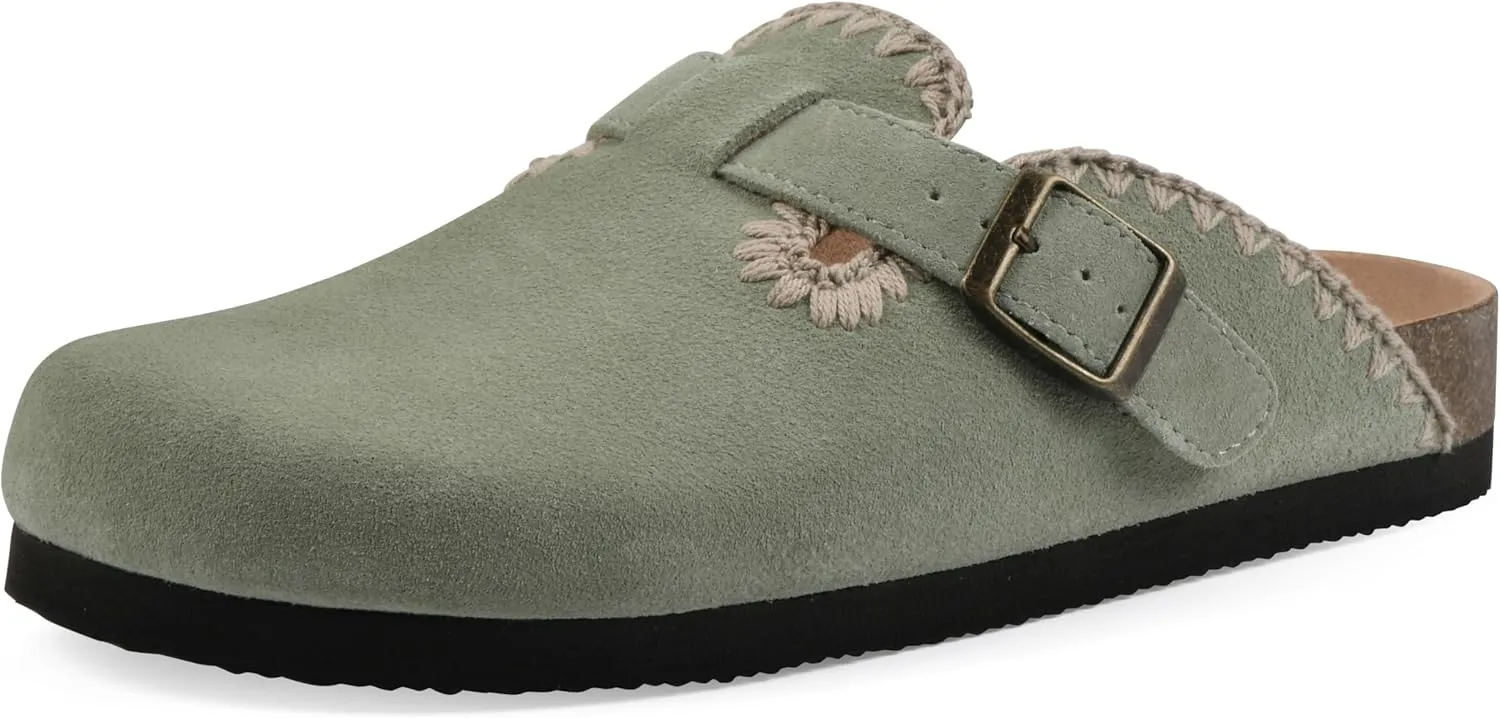WHITE MOUNTAIN Women's Bendees Contrast-Stitched Signature Comfort-Molded Footbed Clog