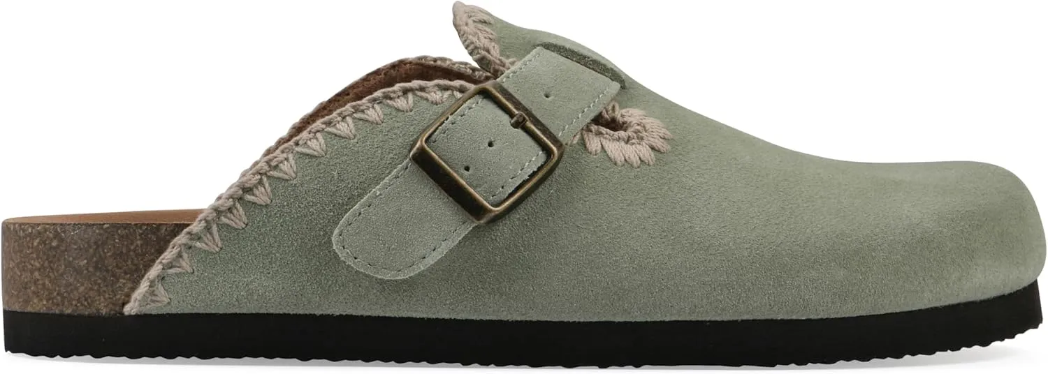WHITE MOUNTAIN Women's Bendees Contrast-Stitched Signature Comfort-Molded Footbed Clog